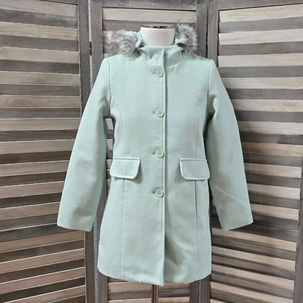 Girls' Faux Wool Jacket | Cat & Jack | Small (6/7)